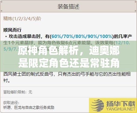 原神角色解析，迪奥娜是限定角色还是常驻角色，答案终于揭晓！