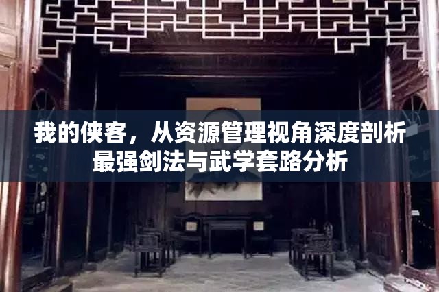 我的侠客，从资源管理视角深度剖析最强剑法与武学套路分析