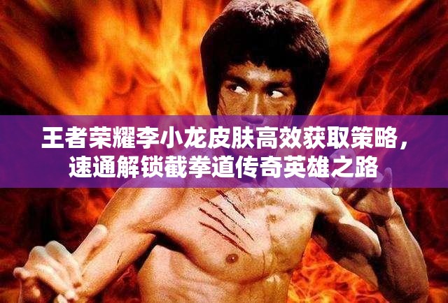 王者荣耀李小龙皮肤高效获取策略，速通解锁截拳道传奇英雄之路