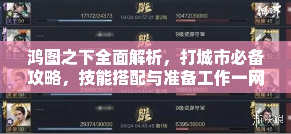 鸿图之下全面解析，打城市必备攻略，技能搭配与准备工作一网打尽