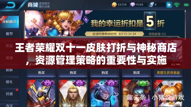 王者荣耀双十一皮肤打折与神秘商店，资源管理策略的重要性与实施