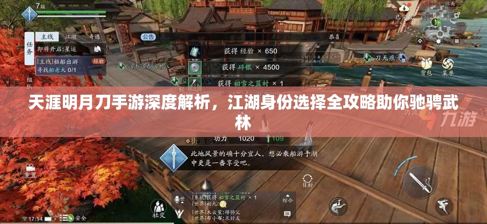 天涯明月刀手游深度解析，江湖身份选择全攻略助你驰骋武林
