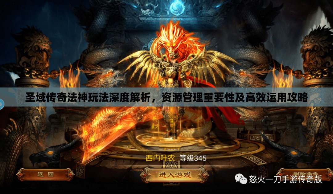 圣域传奇法神玩法深度解析，资源管理重要性及高效运用攻略