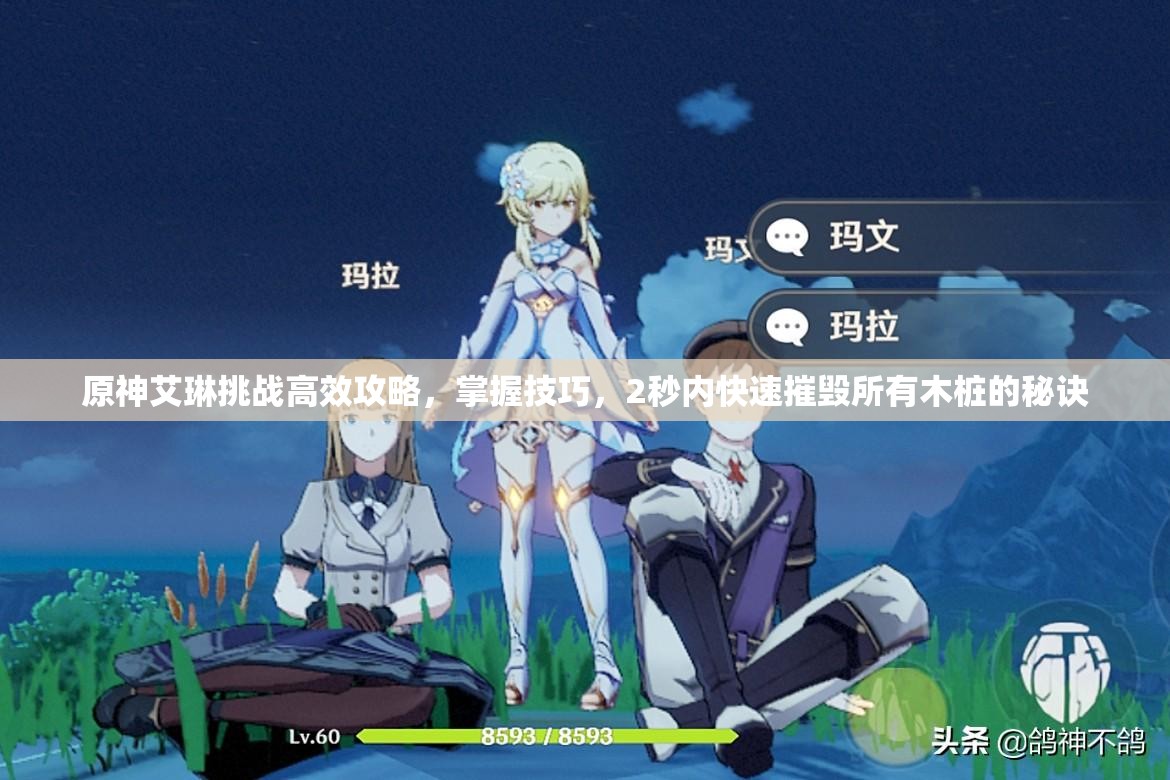 原神艾琳挑战高效攻略，掌握技巧，2秒内快速摧毁所有木桩的秘诀