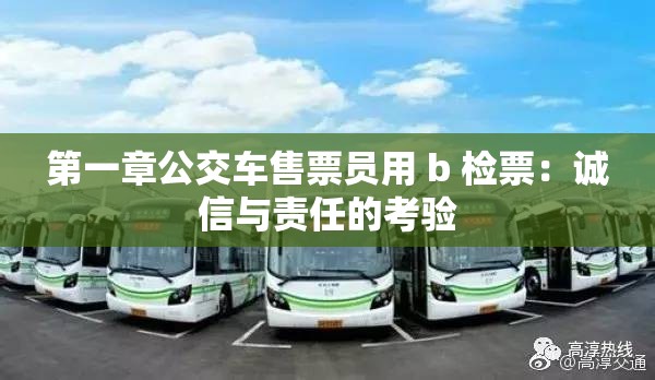 第一章公交车售票员用 b 检票：诚信与责任的考验