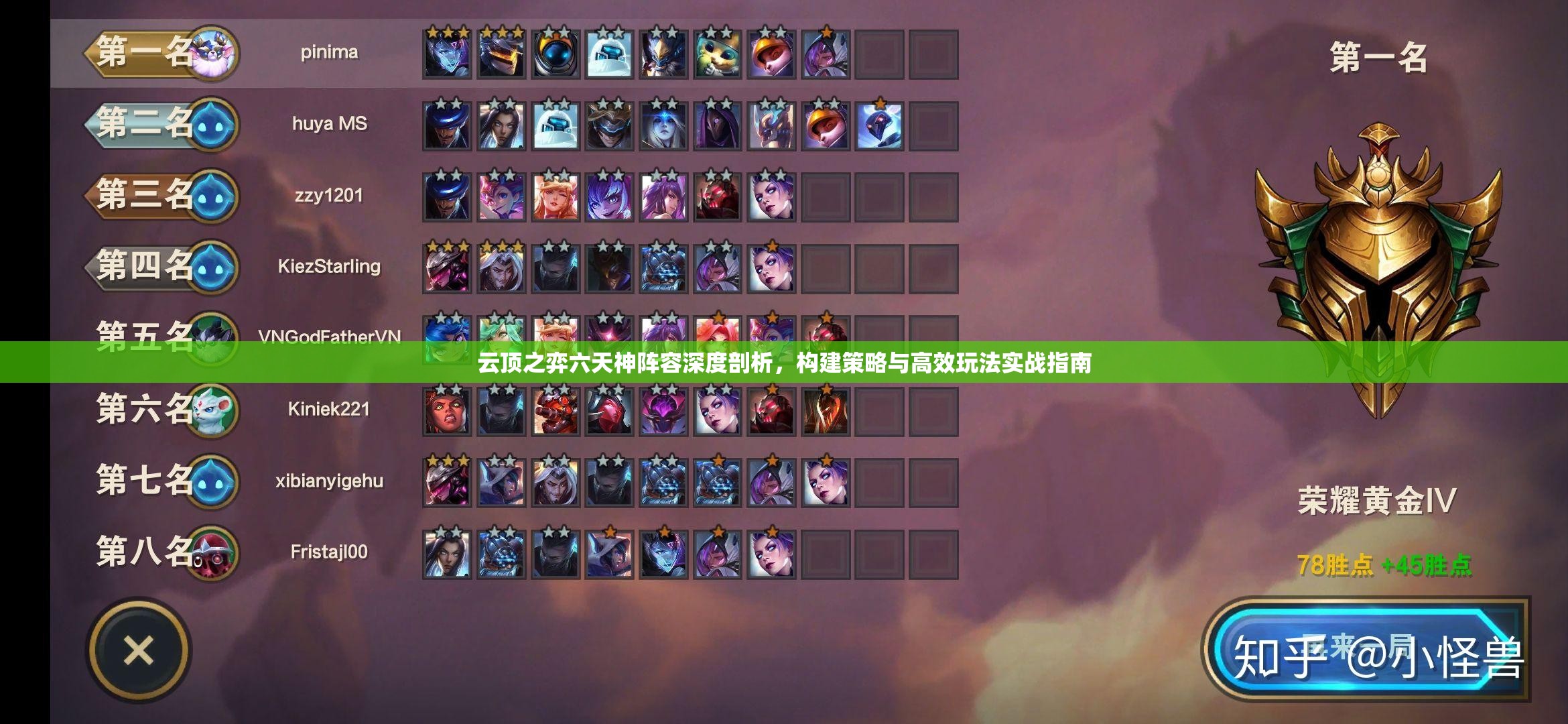 云顶之弈六天神阵容深度剖析，构建策略与高效玩法实战指南