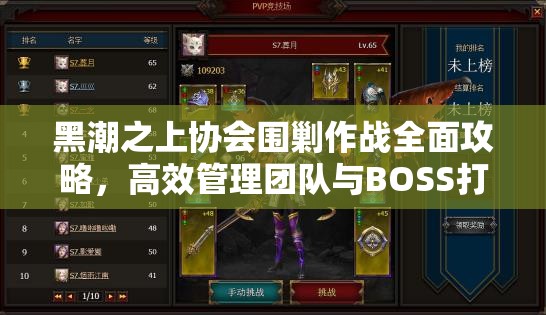 黑潮之上协会围剿作战全面攻略，高效管理团队与BOSS打法深度解析