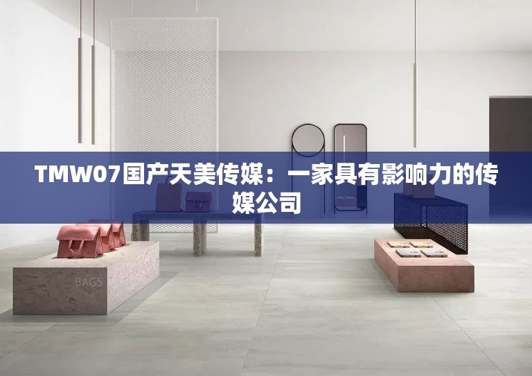 TMW07国产天美传媒：一家具有影响力的传媒公司