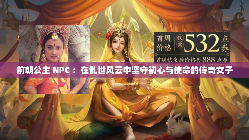 前朝公主 NPC ：在乱世风云中坚守初心与使命的传奇女子