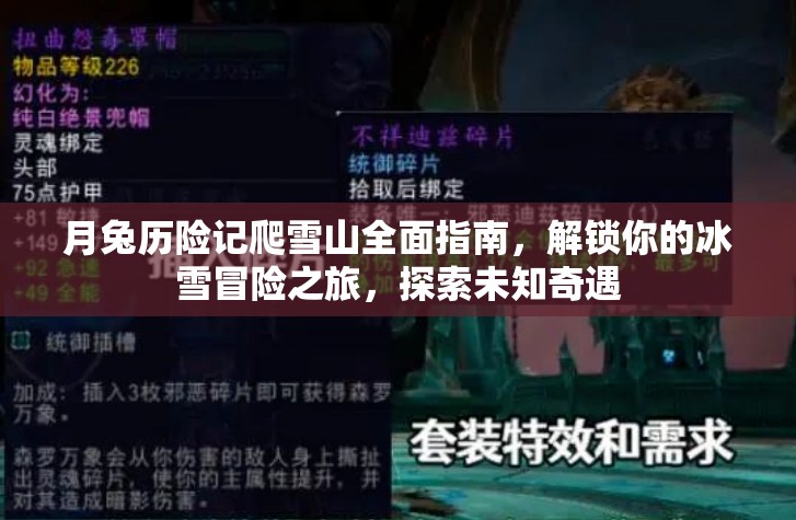 月兔历险记爬雪山全面指南，解锁你的冰雪冒险之旅，探索未知奇遇