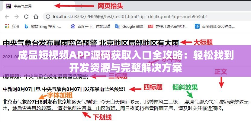 成品短视频APP源码获取入口全攻略：轻松找到开发资源与完整解决方案