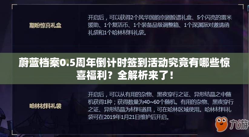蔚蓝档案0.5周年倒计时签到活动究竟有哪些惊喜福利？全解析来了！