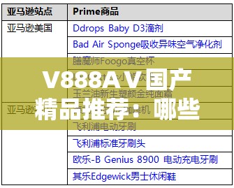V888AⅤ国产精品推荐：哪些产品最受消费者青睐？全面解析其独特魅力与市场表现