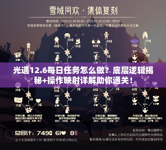 光遇12.6每日任务怎么做？底层逻辑揭秘+操作映射详解助你通关！