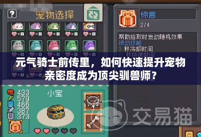 元气骑士前传里，如何快速提升宠物亲密度成为顶尖驯兽师？