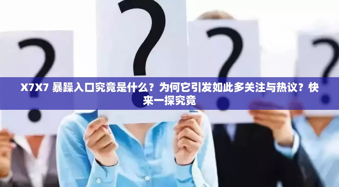 X7X7 暴躁入口究竟是什么？为何它引发如此多关注与热议？快来一探究竟