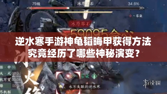 逆水寒手游神龟韬晦甲获得方法究竟经历了哪些神秘演变？