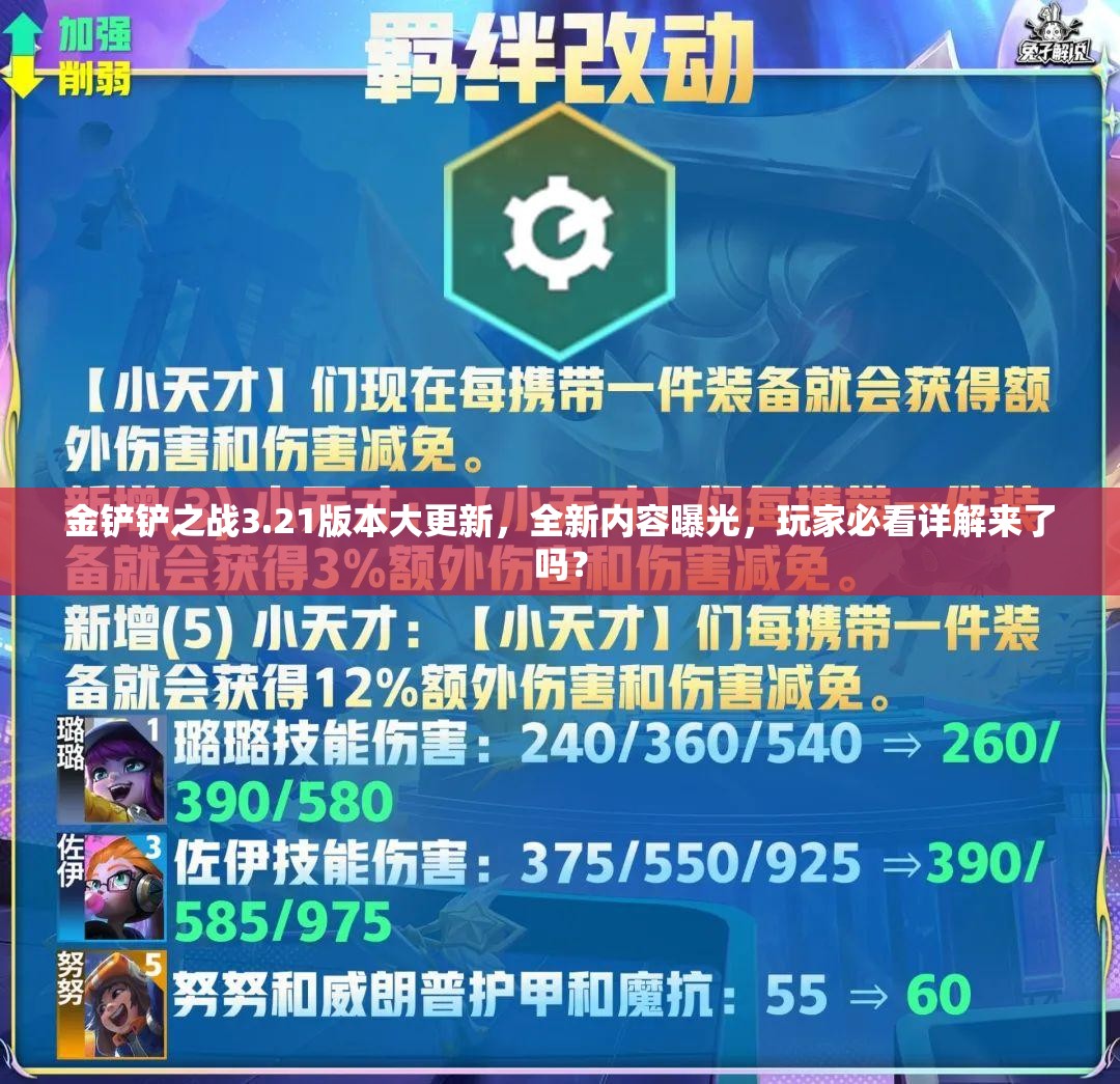 金铲铲之战3.21版本大更新，全新内容曝光，玩家必看详解来了吗？