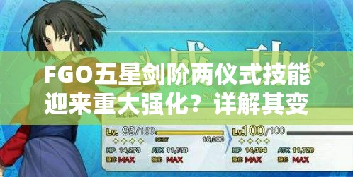 FGO五星剑阶两仪式技能迎来重大强化？详解其变化如何？