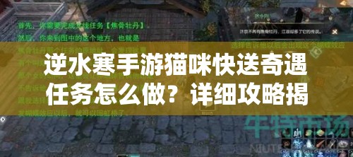 逆水寒手游猫咪快送奇遇任务怎么做？详细攻略揭秘任务难点！