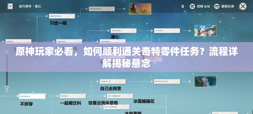 原神玩家必看，如何顺利通关奇特零件任务？流程详解揭秘悬念