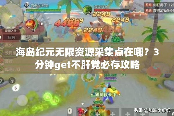 海岛纪元无限资源采集点在哪？3分钟get不肝党必存攻略